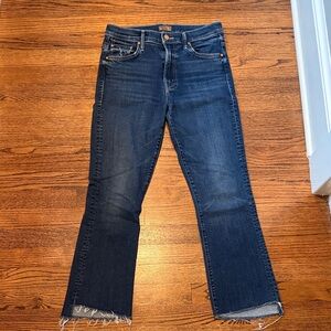 MOTHER The Insider Crop Step Fray in Teaming Up